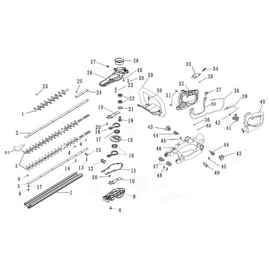 Рама, рукоятка и нож Champion HT626R